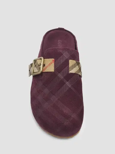 Burberry Women's Check Suede Urchin Clogs | Thumbnail 6 Burberry Women's Check Suede Urchin Clogs | Thumbnail 6