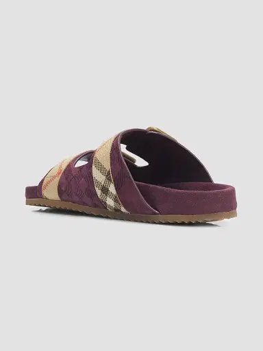 Burberry Women's Check Suede Urchin Sandals | Thumbnail 2 Burberry Women's Check Suede Urchin Sandals | Thumbnail 2