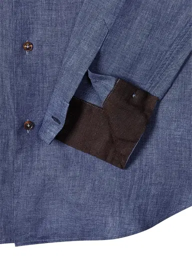 Paul Smith Men's Regular-Fit Linen Shirt - Indigo - Size XL | Thumbnail 2 Paul Smith Men's Regular-Fit Linen Shirt - Indigo - Size XL | Thumbnail 2