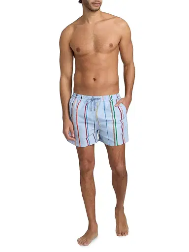 Paul Smith Men's Cairo Stripe Swim Shorts - Light Blue - Size XL | Thumbnail 2 Paul Smith Men's Cairo Stripe Swim Shorts - Light Blue - Size XL | Thumbnail 2