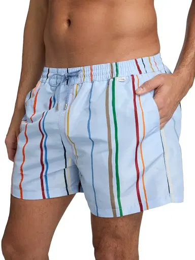 Paul Smith Men's Cairo Stripe Swim Shorts - Light Blue - Size XL | Thumbnail 5 Paul Smith Men's Cairo Stripe Swim Shorts - Light Blue - Size XL | Thumbnail 5
