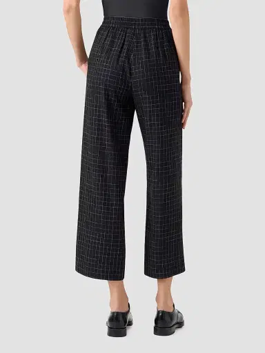 Akris punto Women's Marlon Broken Check Wide-Leg Pants - Black Cream - Size 16 | Thumbnail 3 Akris punto Women's Marlon Broken Check Wide-Leg Pants - Black Cream - Size 16 | Thumbnail 3