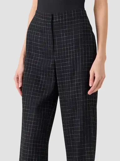 Akris punto Women's Marlon Broken Check Wide-Leg Pants - Black Cream - Size 16 | Thumbnail 5 Akris punto Women's Marlon Broken Check Wide-Leg Pants - Black Cream - Size 16 | Thumbnail 5
