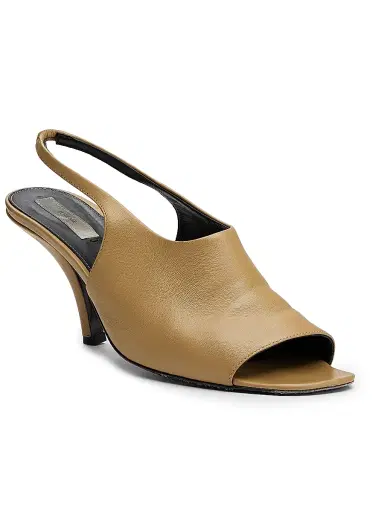 TOTEME Women's 85MM Leather Slingback Sandals - Desert - Size 11 | Thumbnail 2 TOTEME Women's 85MM Leather Slingback Sandals - Desert - Size 11 | Thumbnail 2