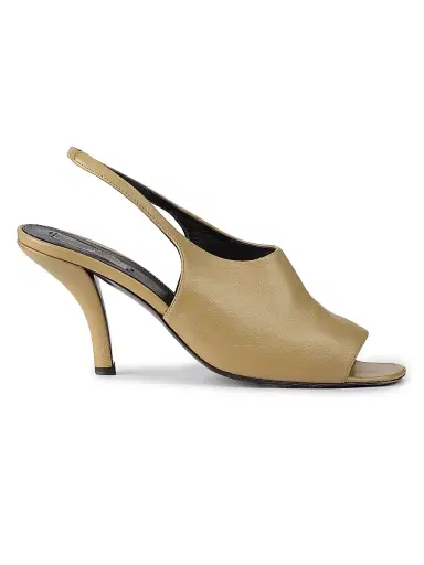 TOTEME Women's 85MM Leather Slingback Sandals - Desert - Size 11 | Thumbnail 1 TOTEME Women's 85MM Leather Slingback Sandals - Desert - Size 11 | Thumbnail 1