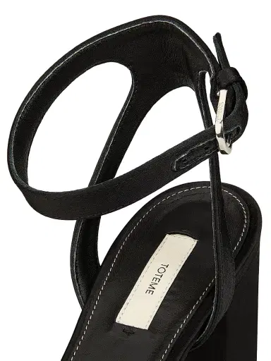 TOTEME Women's 100MM Satin Platform Sandals - Black - Size 12 | Thumbnail 6 TOTEME Women's 100MM Satin Platform Sandals - Black - Size 12 | Thumbnail 6