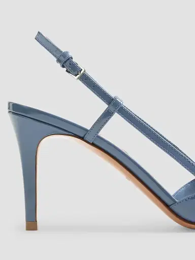 Valentino Garavani Women's VLogo Signature 80MM Patent Leather Slingback Pumps - Azure - Size 11.5 | Thumbnail 6 Valentino Garavani Women's VLogo Signature 80MM Patent Leather Slingback Pumps - Azure - Size 11.5 | Thumbnail 6