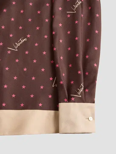 Valentino Garavani Women's Stelline Firma Starry Twill Shirt - Chocolate - Size 12 | Thumbnail 7 Valentino Garavani Women's Stelline Firma Starry Twill Shirt - Chocolate - Size 12 | Thumbnail 7