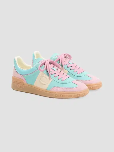 Valentino Garavani Women's Upvillage Crosta Sneakers - Azure | Thumbnail 2 Valentino Garavani Women's Upvillage Crosta Sneakers - Azure | Thumbnail 2