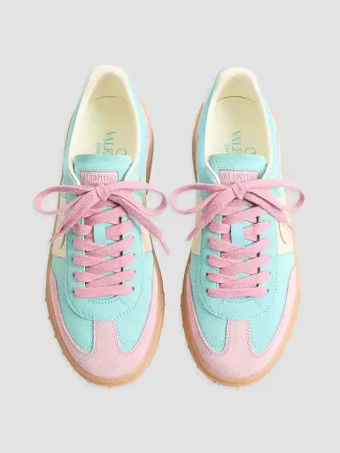 Valentino Garavani Women's Upvillage Crosta Sneakers - Azure | Thumbnail 4 Valentino Garavani Women's Upvillage Crosta Sneakers - Azure | Thumbnail 4