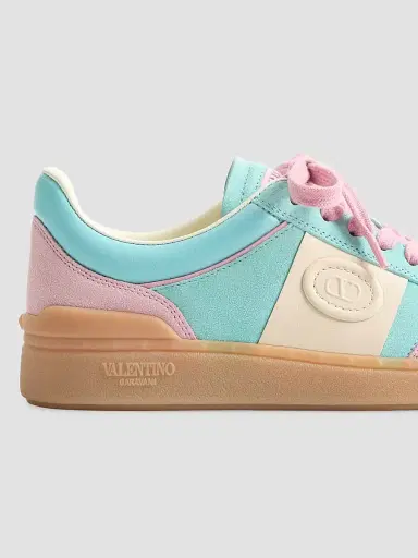 Valentino Garavani Women's Upvillage Crosta Sneakers - Azure | Thumbnail 6 Valentino Garavani Women's Upvillage Crosta Sneakers - Azure | Thumbnail 6