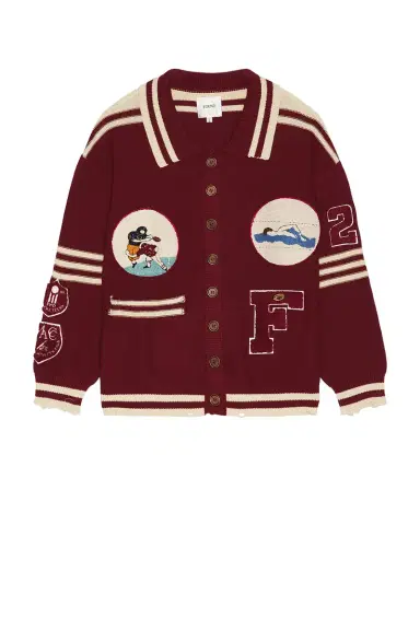 Found Varsity Patch Collared Cardigan | Thumbnail 5 Found Varsity Patch Collared Cardigan | Thumbnail 5