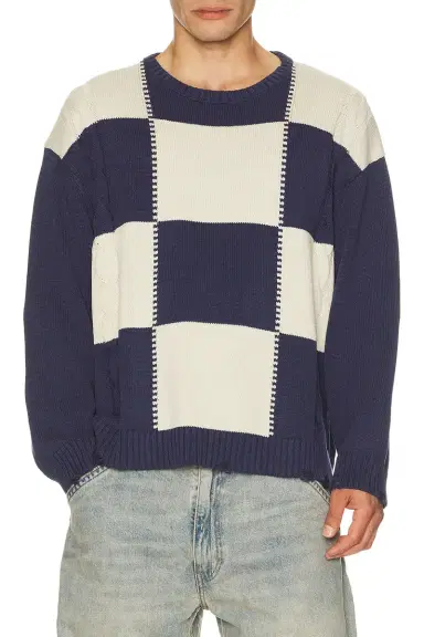 Found Checkered Fisherman Sweater | Thumbnail 1 Found Checkered Fisherman Sweater | Thumbnail 1