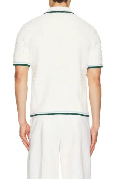 Casablanca Boucle Short Sleeve Polo | Thumbnail 2 Casablanca Boucle Short Sleeve Polo | Thumbnail 2