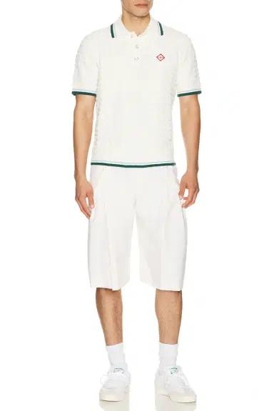 Casablanca Boucle Short Sleeve Polo | Thumbnail 3 Casablanca Boucle Short Sleeve Polo | Thumbnail 3
