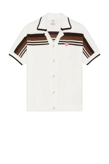 Casablanca Crochet Short Sleeve Shirt | Thumbnail 4 Casablanca Crochet Short Sleeve Shirt | Thumbnail 4