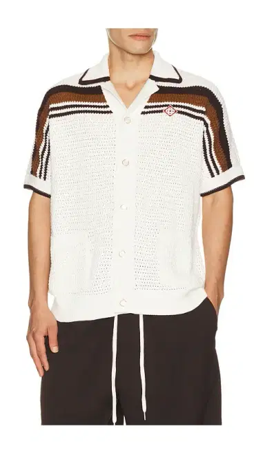 Casablanca Crochet Short Sleeve Shirt | Thumbnail 6 Casablanca Crochet Short Sleeve Shirt | Thumbnail 6