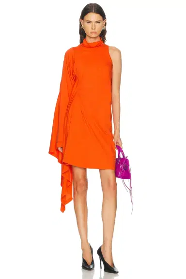 Balenciaga Draped Midi Dress | Thumbnail 1 Balenciaga Draped Midi Dress | Thumbnail 1