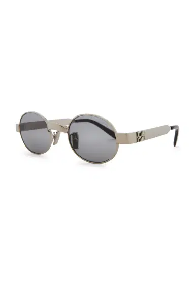 Miu Miu Oval Metal Sunglasses | Thumbnail 2 Miu Miu Oval Metal Sunglasses | Thumbnail 2