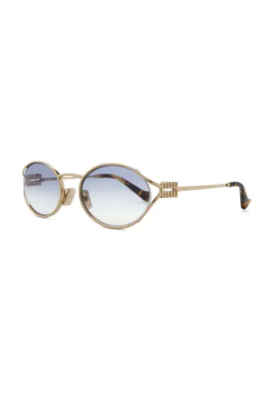 Miu Miu Oval Metal Sunglasses | Thumbnail 2 Miu Miu Oval Metal Sunglasses | Thumbnail 2