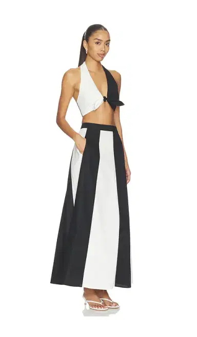 ADRIANA DEGREAS Solid Giardino Top & Skirt Set | Thumbnail 2 ADRIANA DEGREAS Solid Giardino Top & Skirt Set | Thumbnail 2