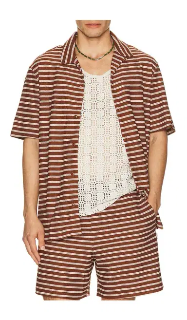 Bound Stripe Jacquard Shirt | Thumbnail 1 Bound Stripe Jacquard Shirt | Thumbnail 1