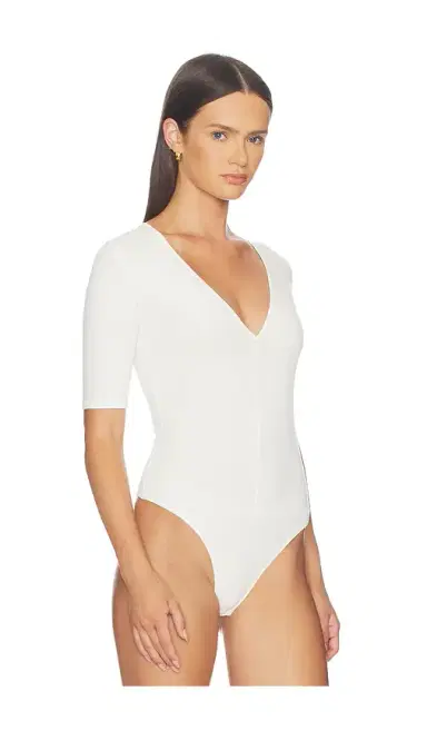 Fleur du Mal Organic Cotton Deep Plunge Bodysuit | Thumbnail 3 Fleur du Mal Organic Cotton Deep Plunge Bodysuit | Thumbnail 3