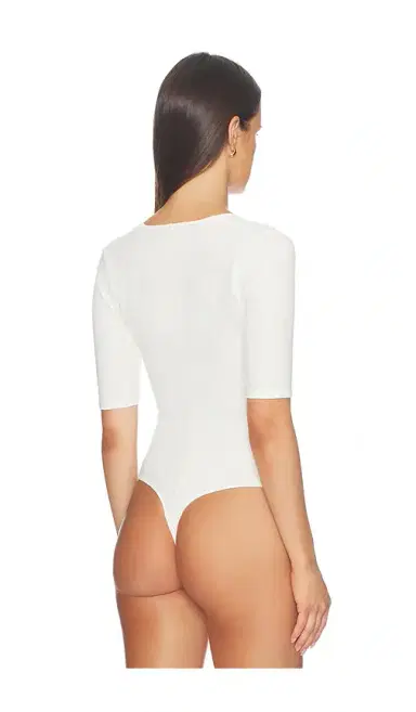 Fleur du Mal Organic Cotton Deep Plunge Bodysuit | Thumbnail 4 Fleur du Mal Organic Cotton Deep Plunge Bodysuit | Thumbnail 4