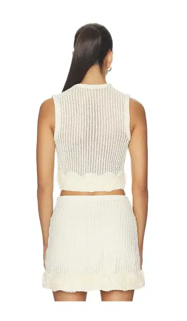 Self-Portrait Cream Crochet Flower Knit Top | Thumbnail 3 Self-Portrait Cream Crochet Flower Knit Top | Thumbnail 3