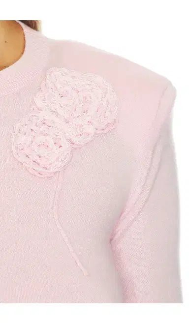 Self-Portrait Pink Flower Knit Jumper | Thumbnail 5 Self-Portrait Pink Flower Knit Jumper | Thumbnail 5