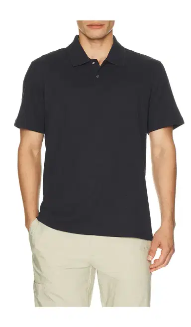 Vince Mesh Knit Snap Short Sleeve Polo | Thumbnail 1 Vince Mesh Knit Snap Short Sleeve Polo | Thumbnail 1