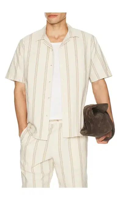 Vince Cove Stripe Short Sleeve Cabana Shirt | Thumbnail 1 Vince Cove Stripe Short Sleeve Cabana Shirt | Thumbnail 1