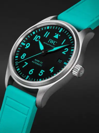 IWC SCHAFFHAUSEN Mercedes-AMG PETRONAS Formula One™ Team Pilot's Mark XX Automatic 40mm Titanium and Rubber Watch, Ref. No. IW328210 - Men | Thumbnail 3 IWC SCHAFFHAUSEN Mercedes-AMG PETRONAS Formula One™ Team Pilot's Mark XX Automatic 40mm Titanium and Rubber Watch, Ref. No. IW328210 - Men | Thumbnail 3