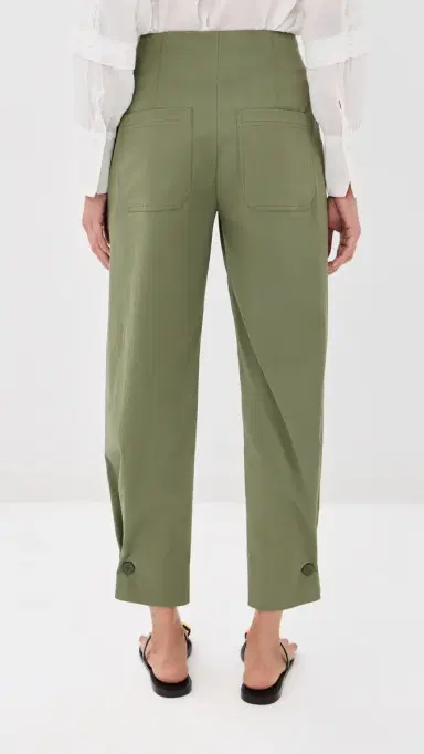 Veronica Beard Stapleton Pants Stone Army | Thumbnail 3 Veronica Beard Stapleton Pants Stone Army | Thumbnail 3