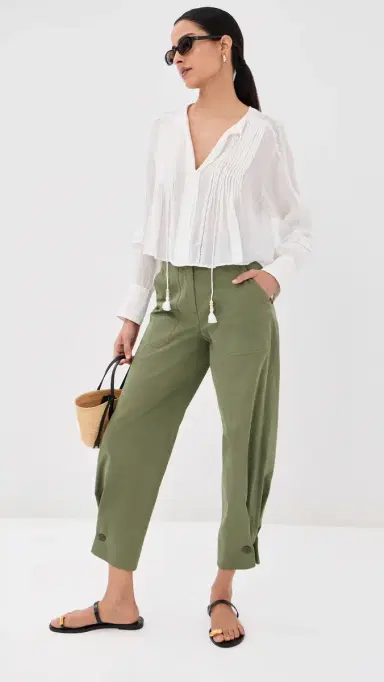 Veronica Beard Stapleton Pants Stone Army | Thumbnail 5 Veronica Beard Stapleton Pants Stone Army | Thumbnail 5