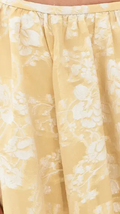 Cinq à Sept Organza Jacquard Ruth Skirt Ochre Muse/White | Thumbnail 6 Cinq à Sept Organza Jacquard Ruth Skirt Ochre Muse/White | Thumbnail 6