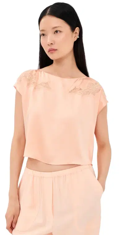 Sablyn Kerra Lace Cut ilk Tee herbet | Thumbnail 1 Sablyn Kerra Lace Cut ilk Tee herbet | Thumbnail 1