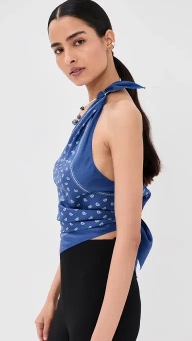 Christopher Esber Bandana Scarf Tie Top | Thumbnail 4 Christopher Esber Bandana Scarf Tie Top | Thumbnail 4
