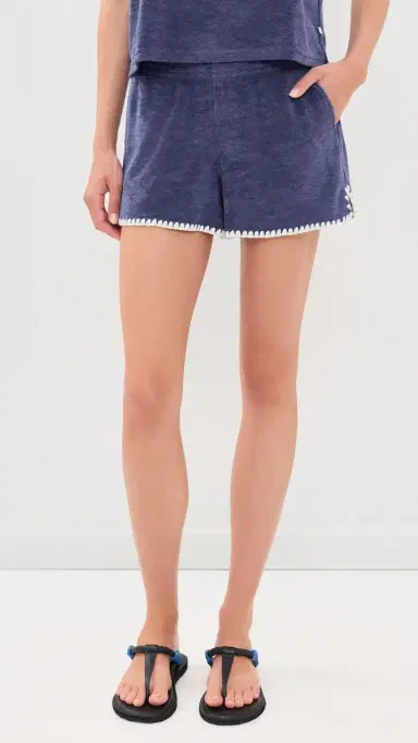 Marine Layer Towel Terry Whipstitch Shorts Deep Cobalt | Thumbnail 2 Marine Layer Towel Terry Whipstitch Shorts Deep Cobalt | Thumbnail 2