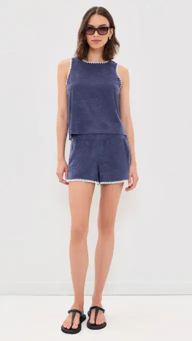 Marine Layer Towel Terry Whipstitch Shorts Deep Cobalt | Thumbnail 5 Marine Layer Towel Terry Whipstitch Shorts Deep Cobalt | Thumbnail 5