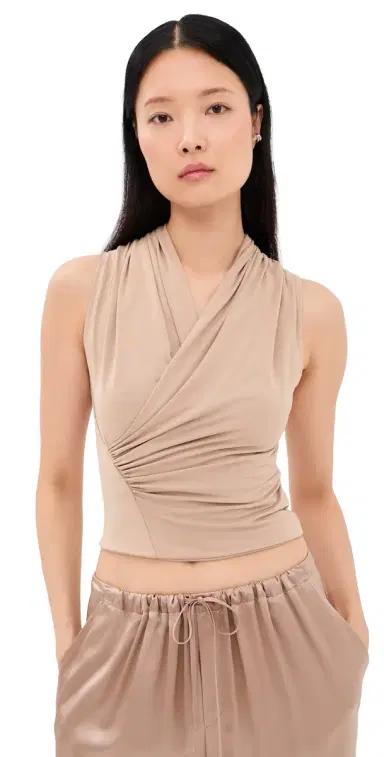 Sablyn Danika High Wrap Tank Dune | Thumbnail 1 Sablyn Danika High Wrap Tank Dune | Thumbnail 1