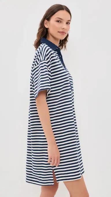 Faherty Cotton Knit Dress Shadow Bay Stripe M | Thumbnail 4 Faherty Cotton Knit Dress Shadow Bay Stripe M | Thumbnail 4
