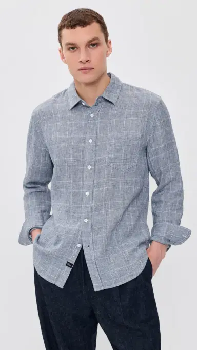 RAILS Gracy Button Down Shirt Navy White | Thumbnail 2 RAILS Gracy Button Down Shirt Navy White | Thumbnail 2