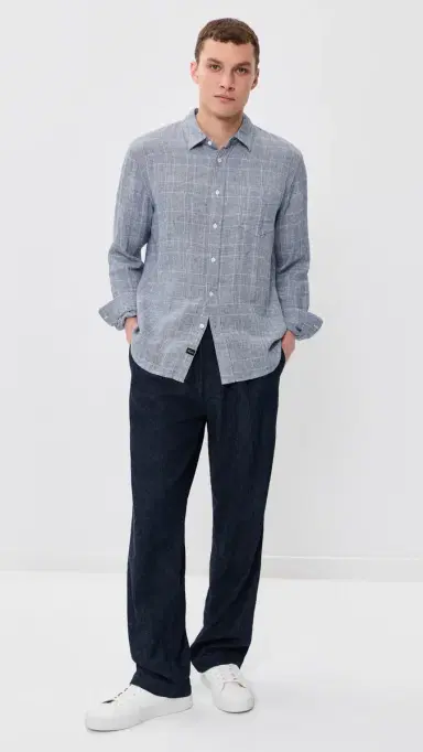 RAILS Gracy Button Down Shirt Navy White | Thumbnail 5 RAILS Gracy Button Down Shirt Navy White | Thumbnail 5
