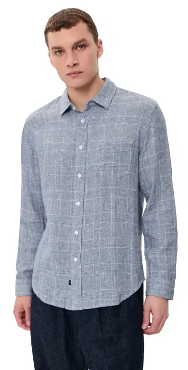 RAILS Gracy Button Down Shirt Navy White | Thumbnail 1 RAILS Gracy Button Down Shirt Navy White | Thumbnail 1