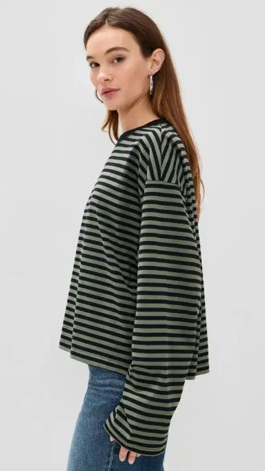 Lioness Bloom Long Sleeve Tee Forest tripe | Thumbnail 4 Lioness Bloom Long Sleeve Tee Forest tripe | Thumbnail 4