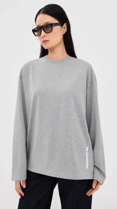 Jil Sander Long Sleeve T-Shirt ondon Fog | Thumbnail 2 Jil Sander Long Sleeve T-Shirt ondon Fog | Thumbnail 2