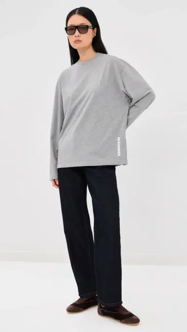 Jil Sander Long Sleeve T-Shirt ondon Fog | Thumbnail 5 Jil Sander Long Sleeve T-Shirt ondon Fog | Thumbnail 5