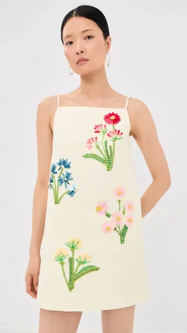 LEO LIN Leia Wool Mini Dress Wildflower 8 | Thumbnail 2 LEO LIN Leia Wool Mini Dress Wildflower 8 | Thumbnail 2