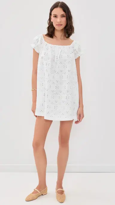La Maregold The Ophelia Dress White Diamond Eyelet | Thumbnail 5 La Maregold The Ophelia Dress White Diamond Eyelet | Thumbnail 5